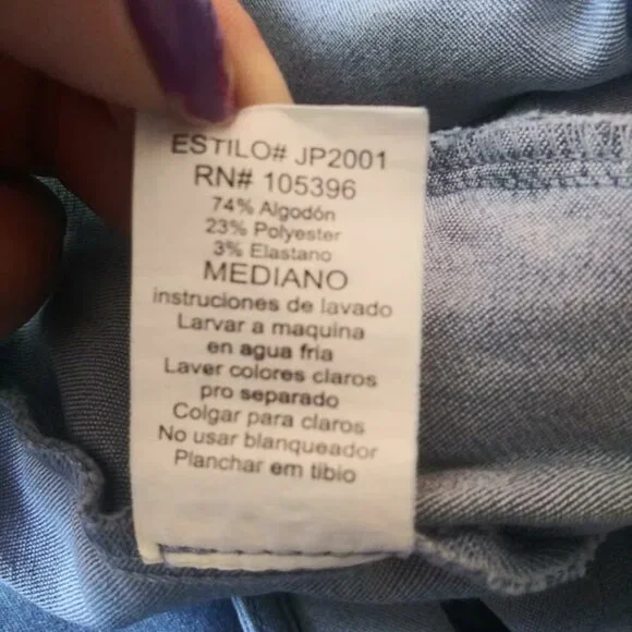 C'est Toi women's size M denim sleeveless jumpsuit - Picture 15 of 16